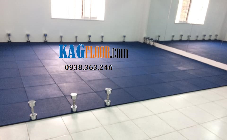 Cách thi công sàn cao su phòng gym