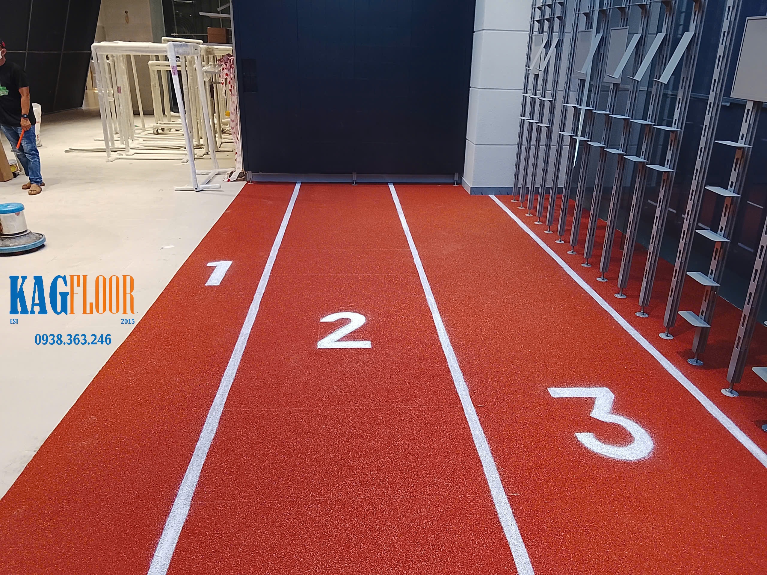 Dự án Sàn cao su epdm đường chạy trong trung tâm thương mại