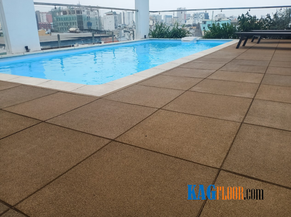 Gạch cao su DIY trải hồ bơi quận Bình Thạnh