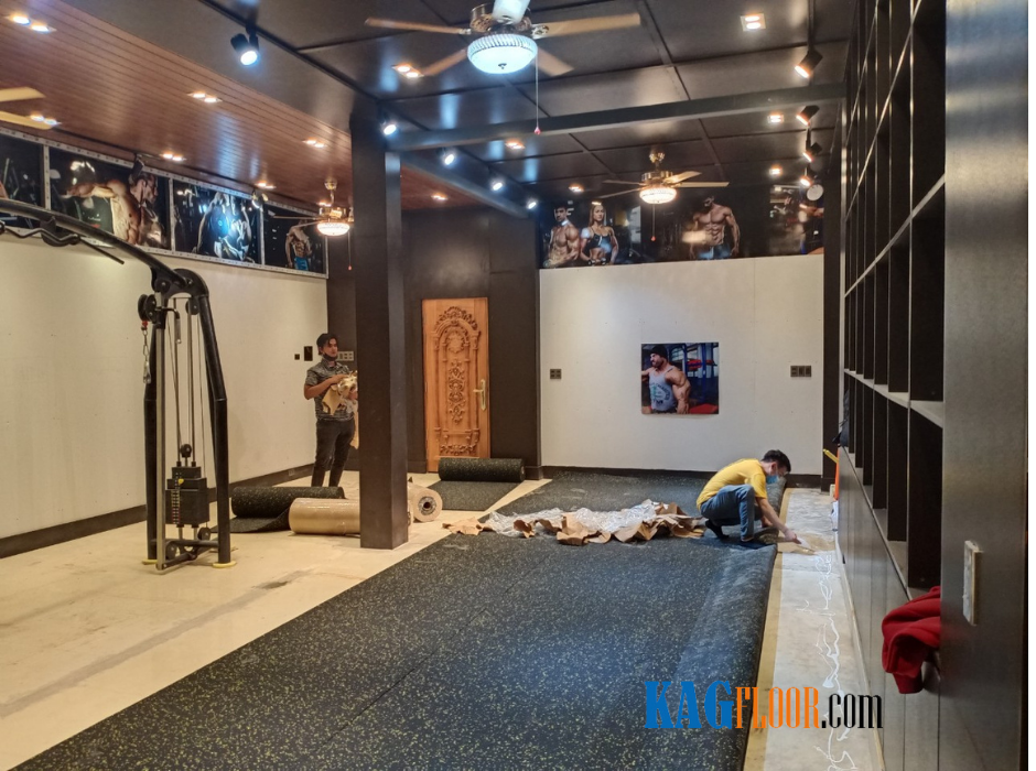 Phòng gym trải thảm cao su 6mm Bình Tân 