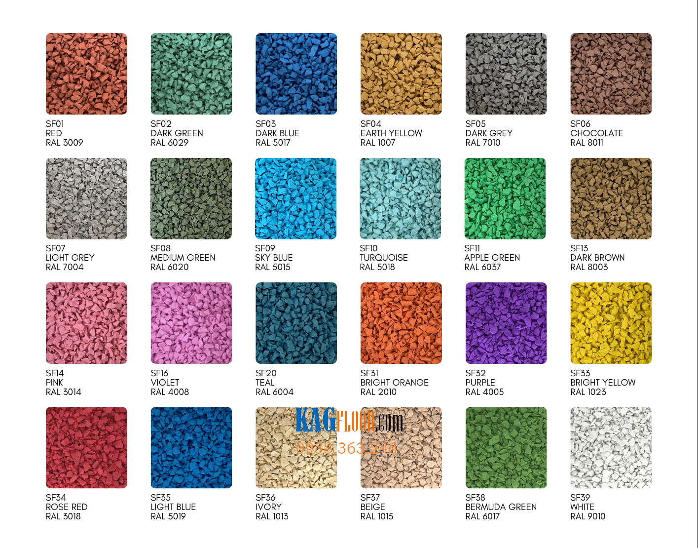 Bảng màu EPDM - Malaysia