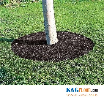 Tấm cao su lót gốc cây chống mọc cỏ rubberific tree ring RTR01