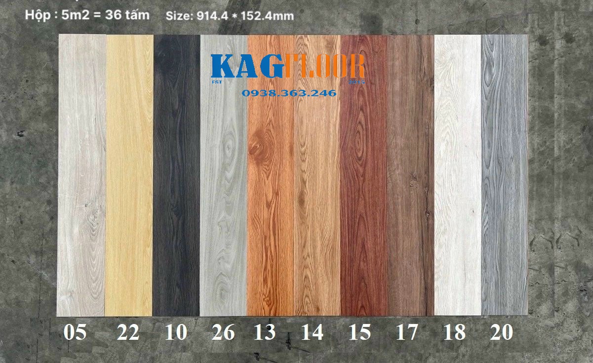 Vinyl keo sẵn dạng tấm dài